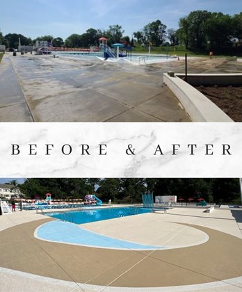 before and after pool deck