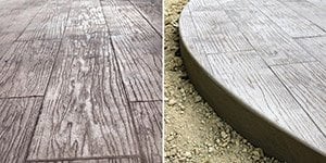 stamped concrete wood plank