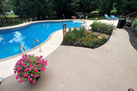 scored concrete pool deck
