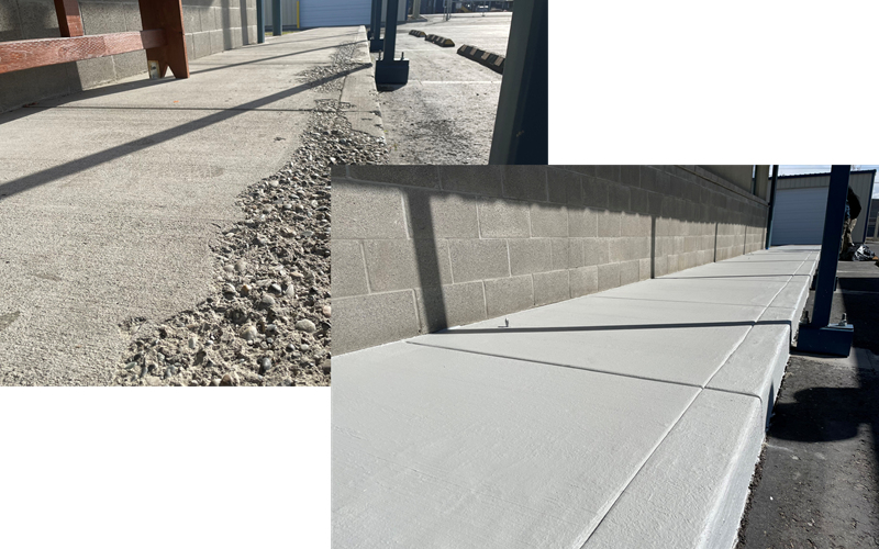 salt damaged concrete