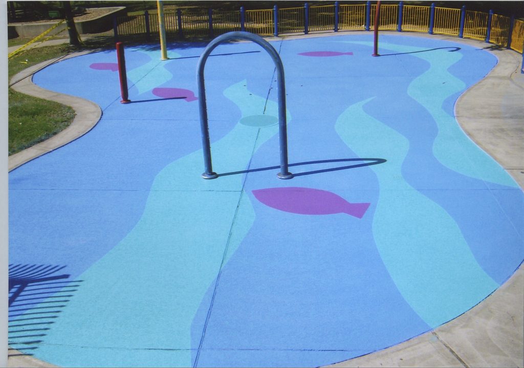 Outdoor Concrete Colors in water park
