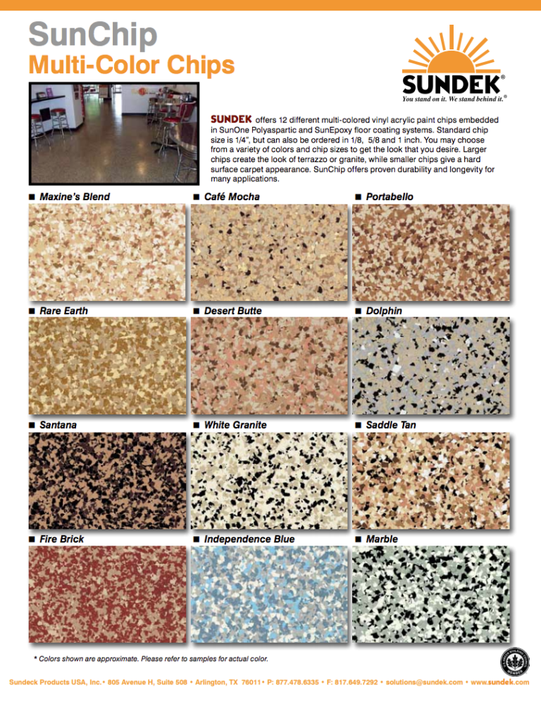 Epoxy Color Flake for Hospitatal Floors SUNDEK of Washington