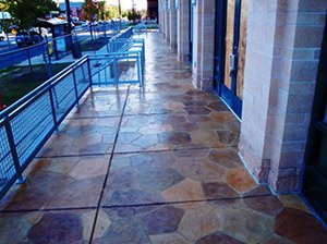 stamped concrete overlay