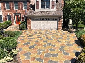 stamped concrete driveway